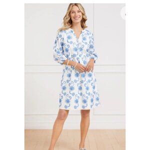 Talbots DANCING EYELET PUFF SLEEVE DRESS Size 8 Petite